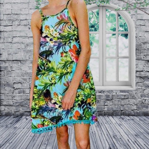 RANDOM FLORAL PRINT SLEEVELESS MINI - Picture 3 of 9